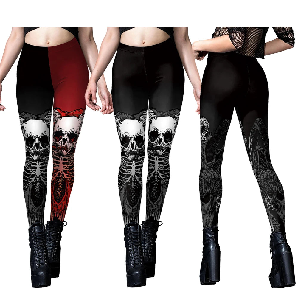 Halloween Skeleton Print Leggings