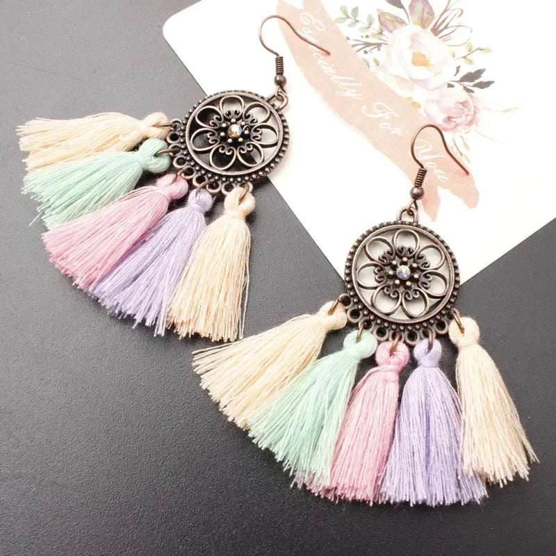 Bohemian Tassel Fringe Earrings