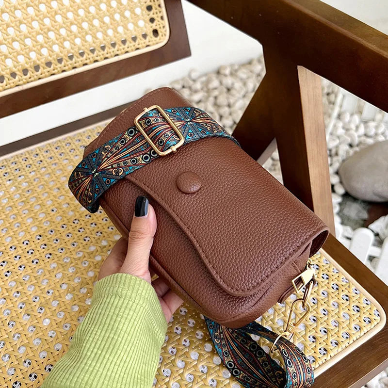 Wide Strap Crossbody Bag