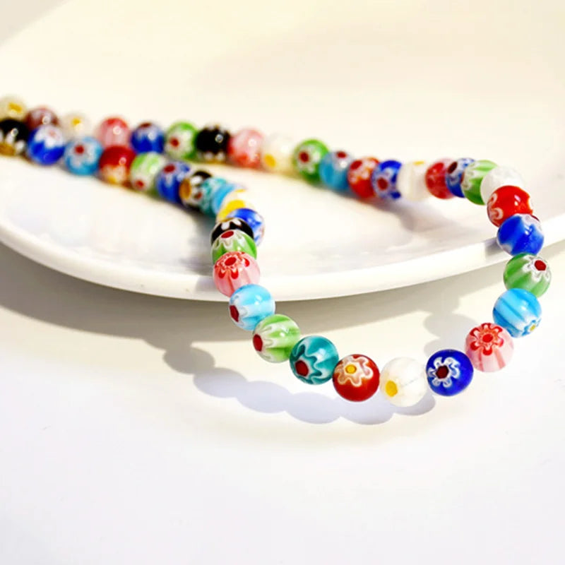 Multicolor Glass Beaded Choker