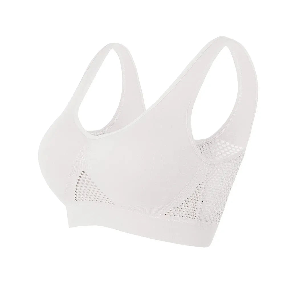 Hollow-Back Seamless Sports Bra