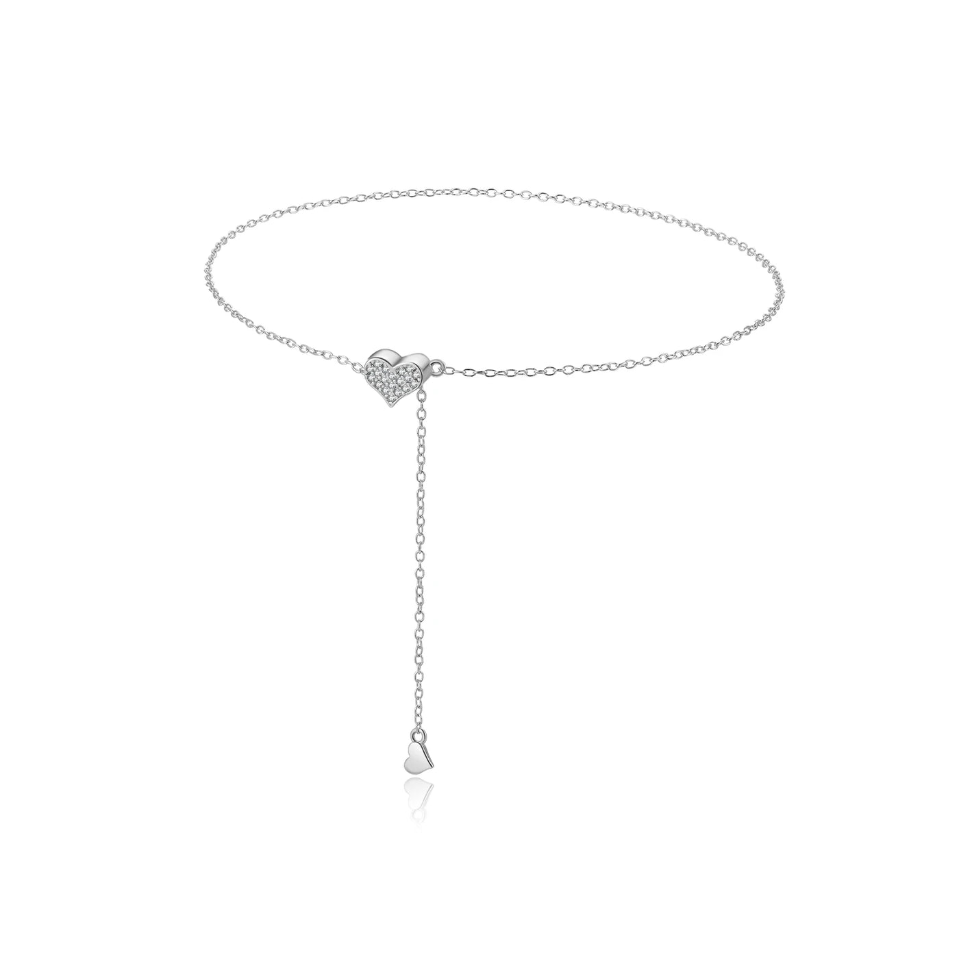 Adjustable Sterling Heart Necklace