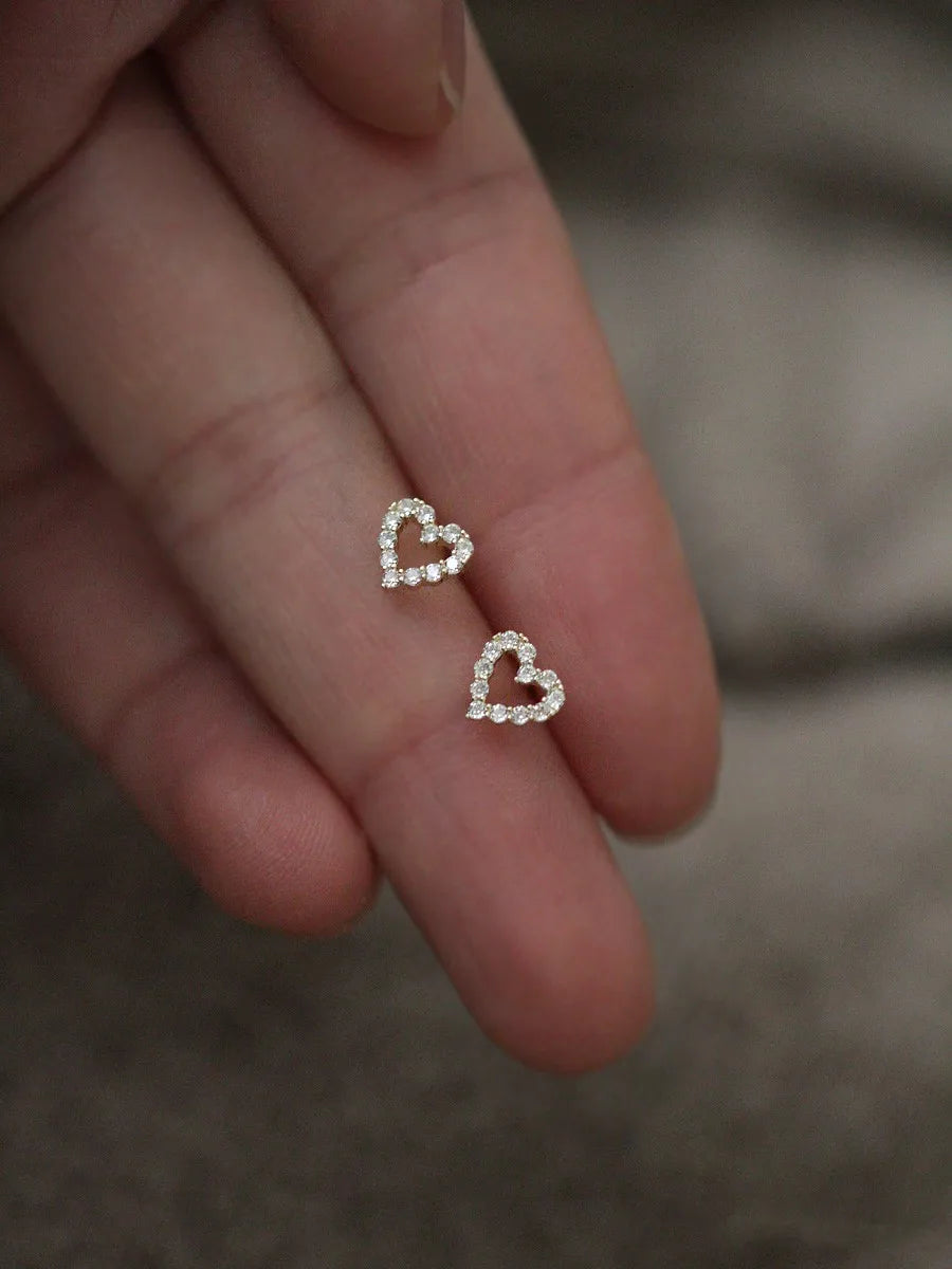 Shiny Zircon Square Studs