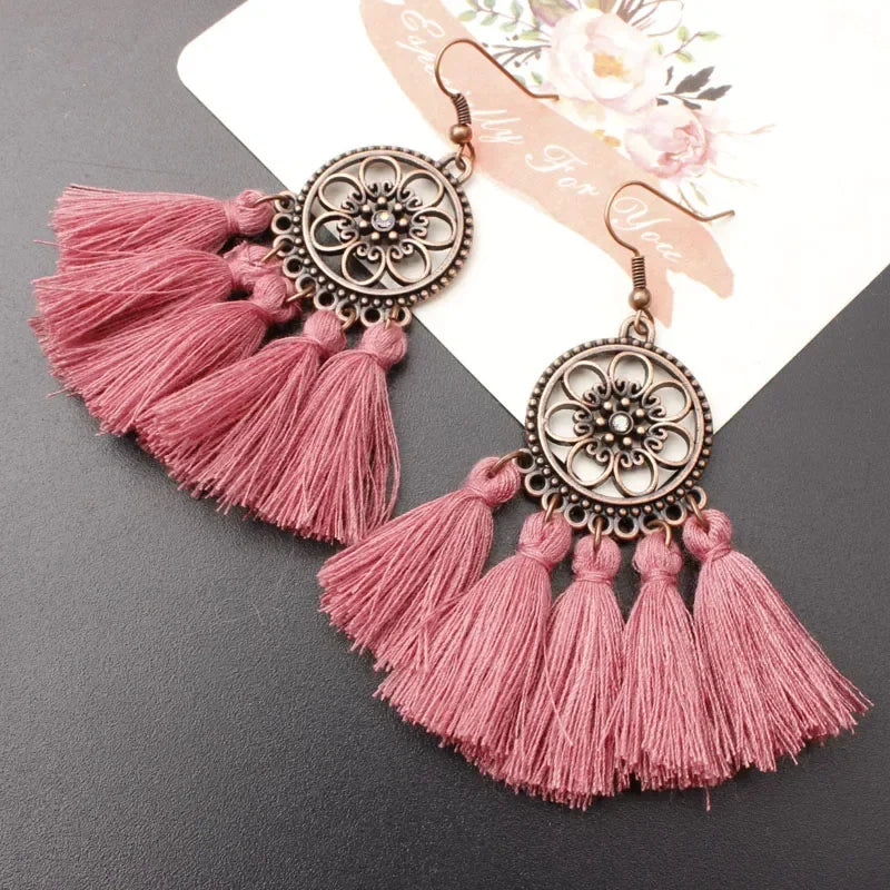 Bohemian Tassel Fringe Earrings