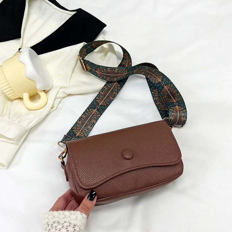 Wide Strap Crossbody Bag