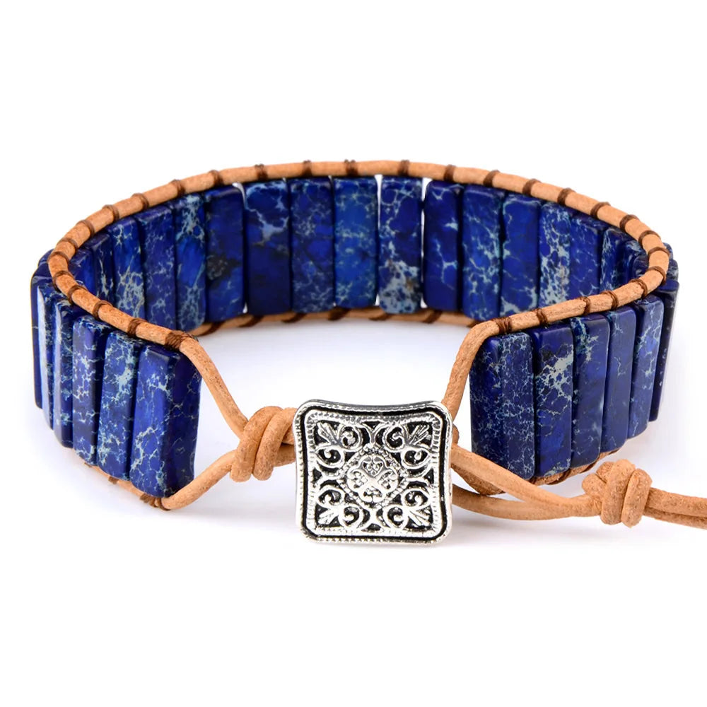 Natural Stone Leather Wrap