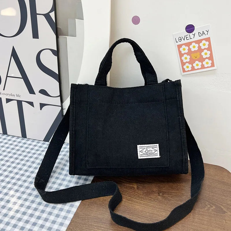Corduroy Travel Crossbody Tote