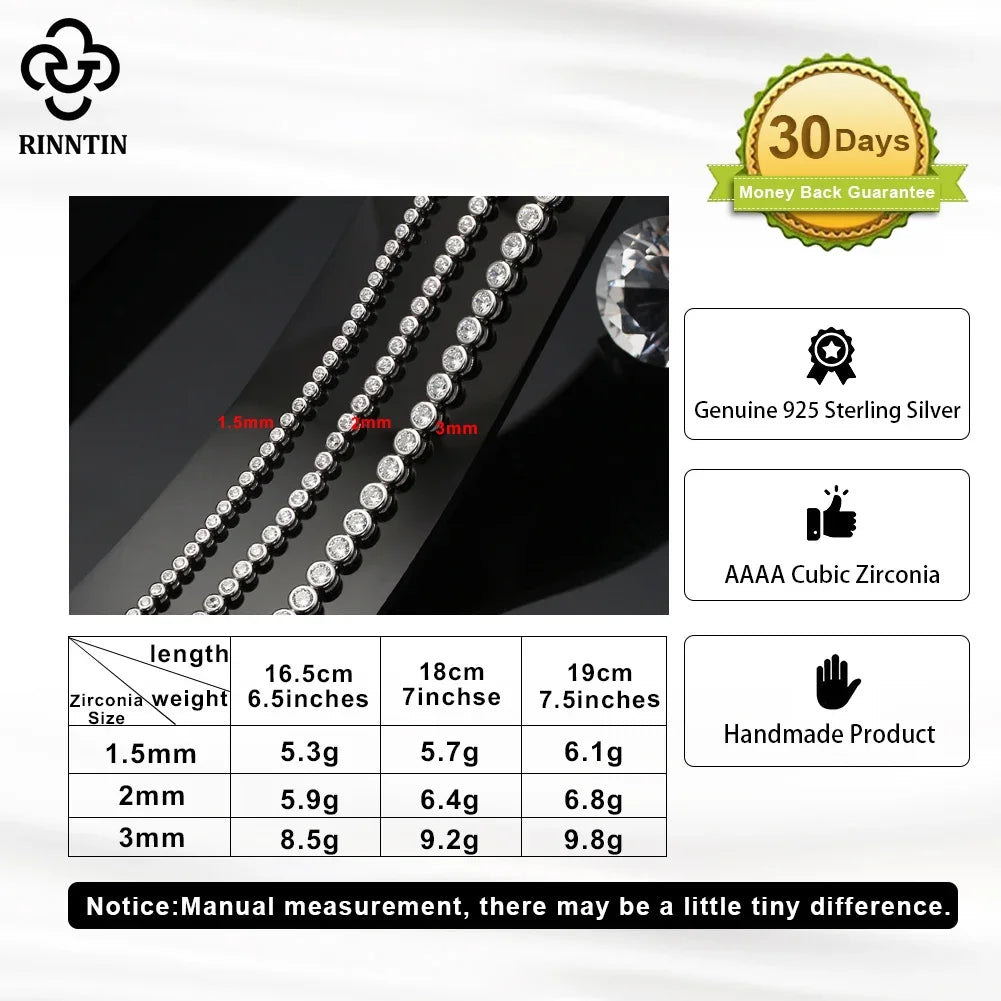 Sterling Silver Tennis Bracelet
