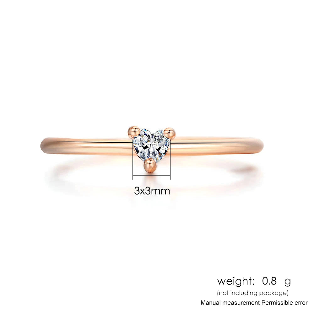 Sweetheart Zircon Proposal Ring