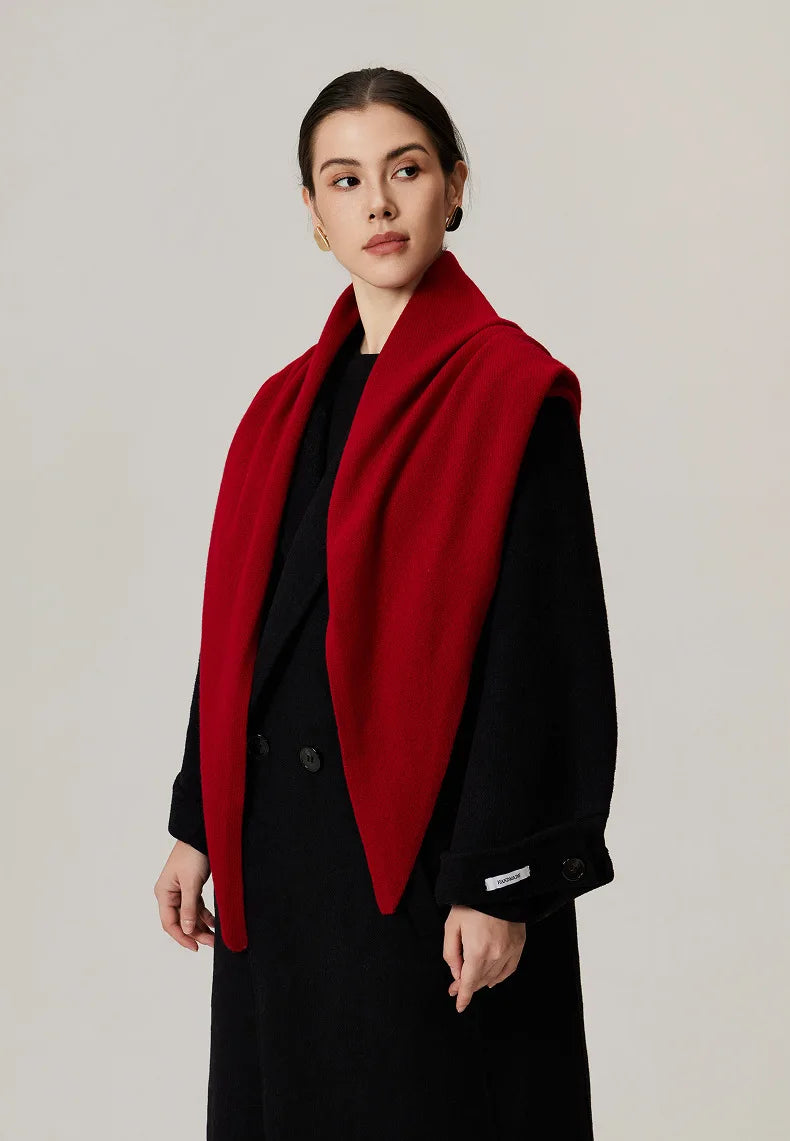 Women's Casual Solid Color Knitted Scarf for Autumn And Winter Warm Cozy Fashion Accessory