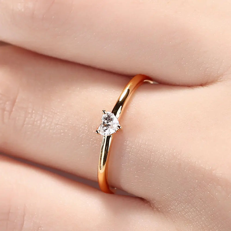 Sweetheart Zircon Proposal Ring