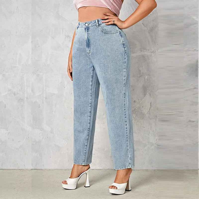 Stretch Straight-Leg Curve Jeans