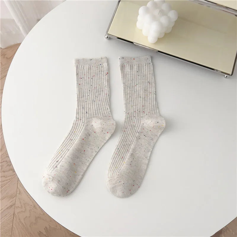 New Socks For Women Long Spring Breathable Casual Colorful Socks Female Japanese Fashion Girls Pile Socks Comfort Soft