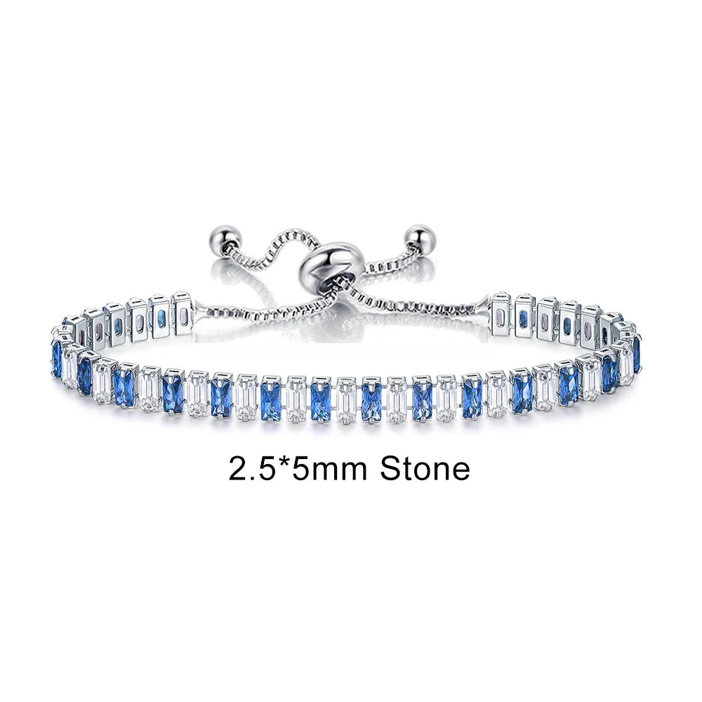 Rainbow Zircon Tennis Bracelet