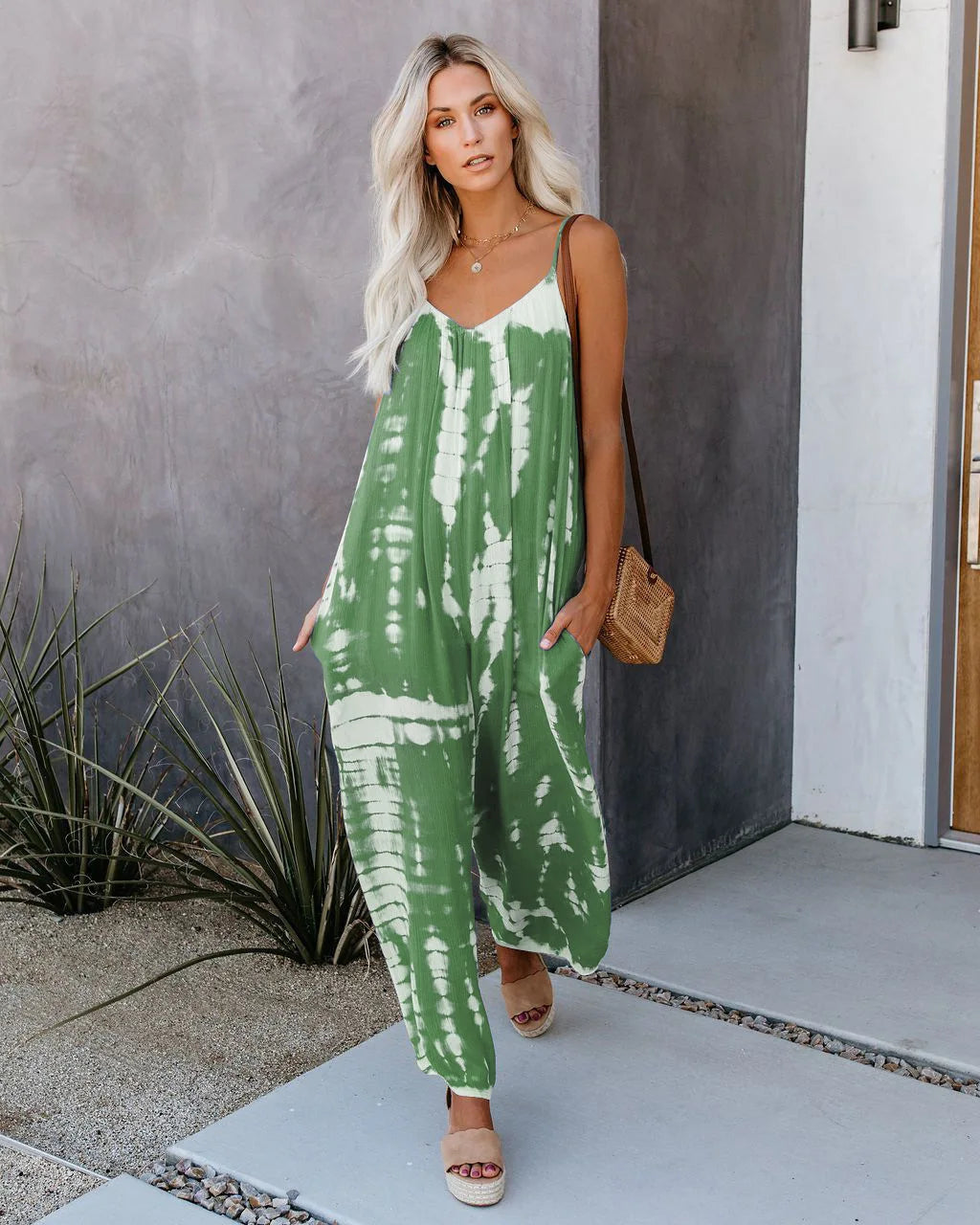 Printed Wide Leg Jumpsuit