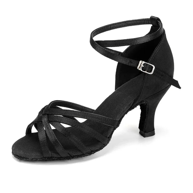 Hot Selling Women Professional Dancing Shoes Ballroom Dance Shoes Ladies Latin Dance Shoes Heeled 5CM/7CM