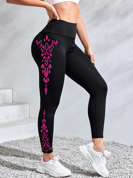 High-Waist Printed Workout Leggings
