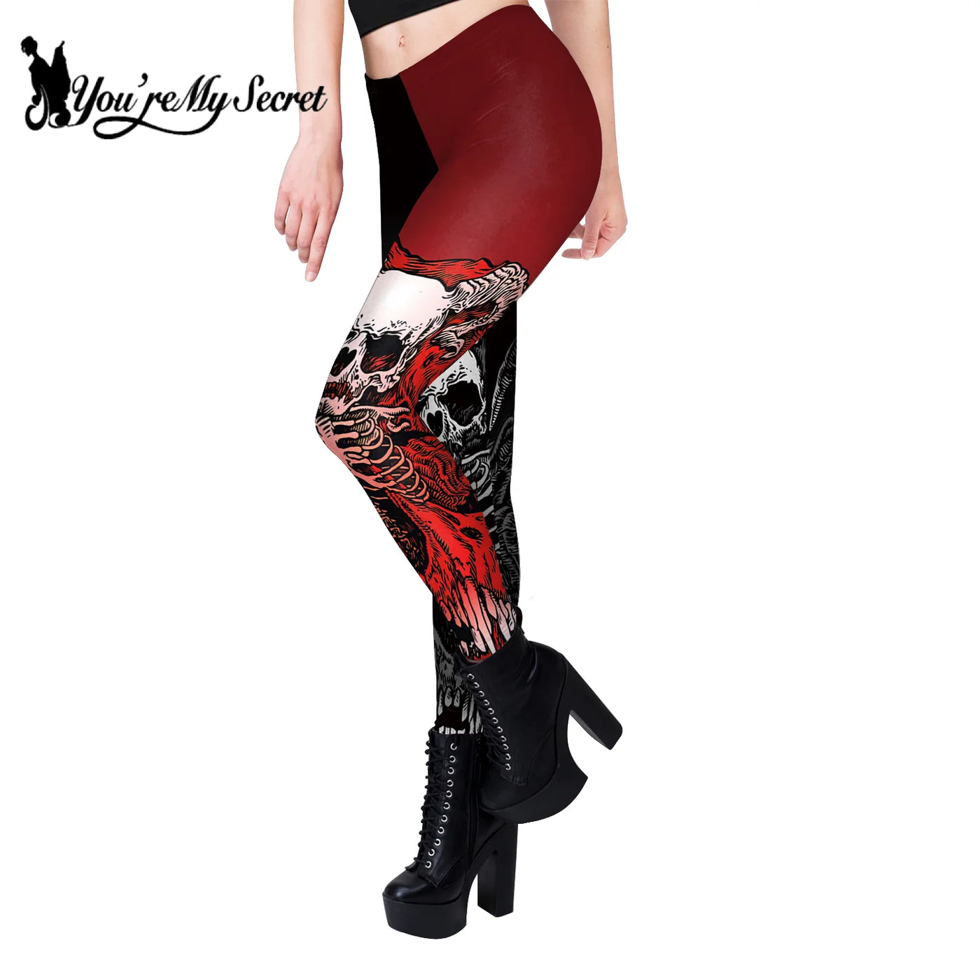 Halloween Skeleton Print Leggings