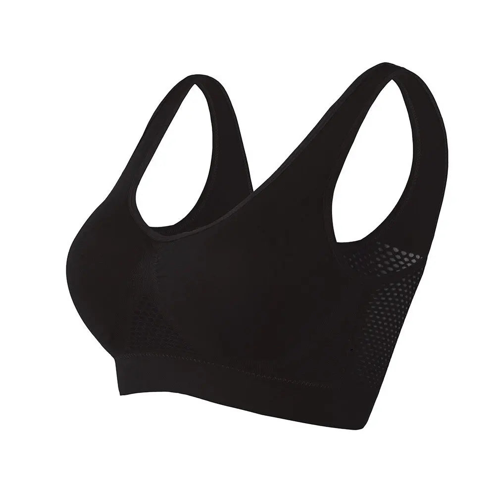 Hollow-Back Seamless Sports Bra
