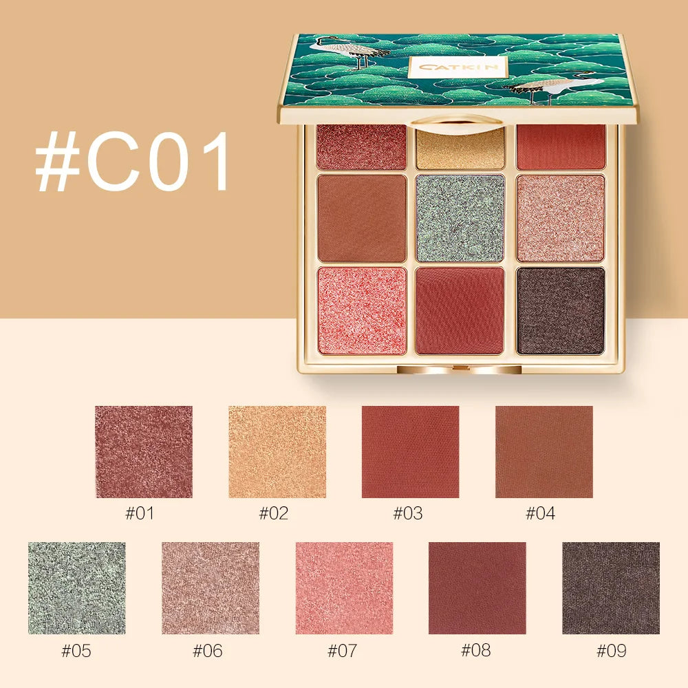 Nine-Color Pigmented Eyeshadow Palette