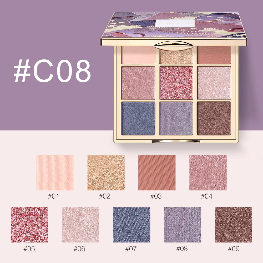 Nine-Color Pigmented Eyeshadow Palette