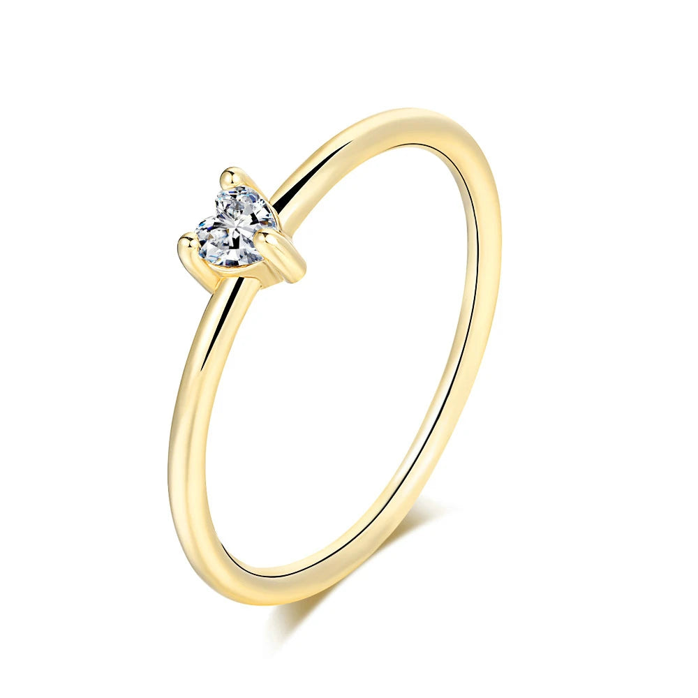 Sweetheart Zircon Proposal Ring