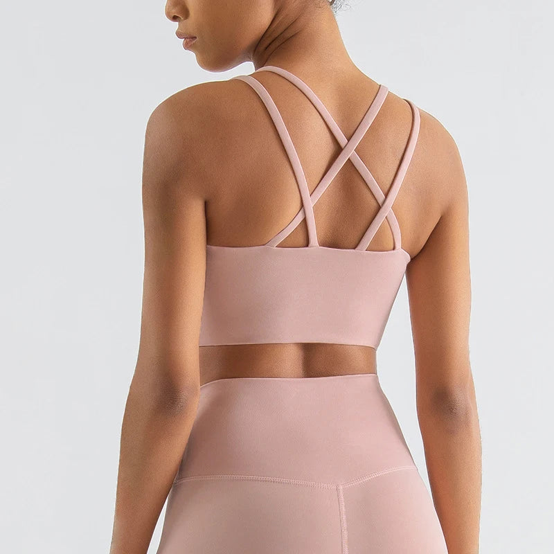 Elastic Cross-Back Sports Bra