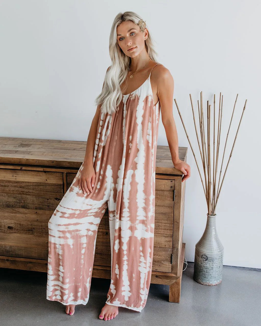Printed Wide Leg Jumpsuit