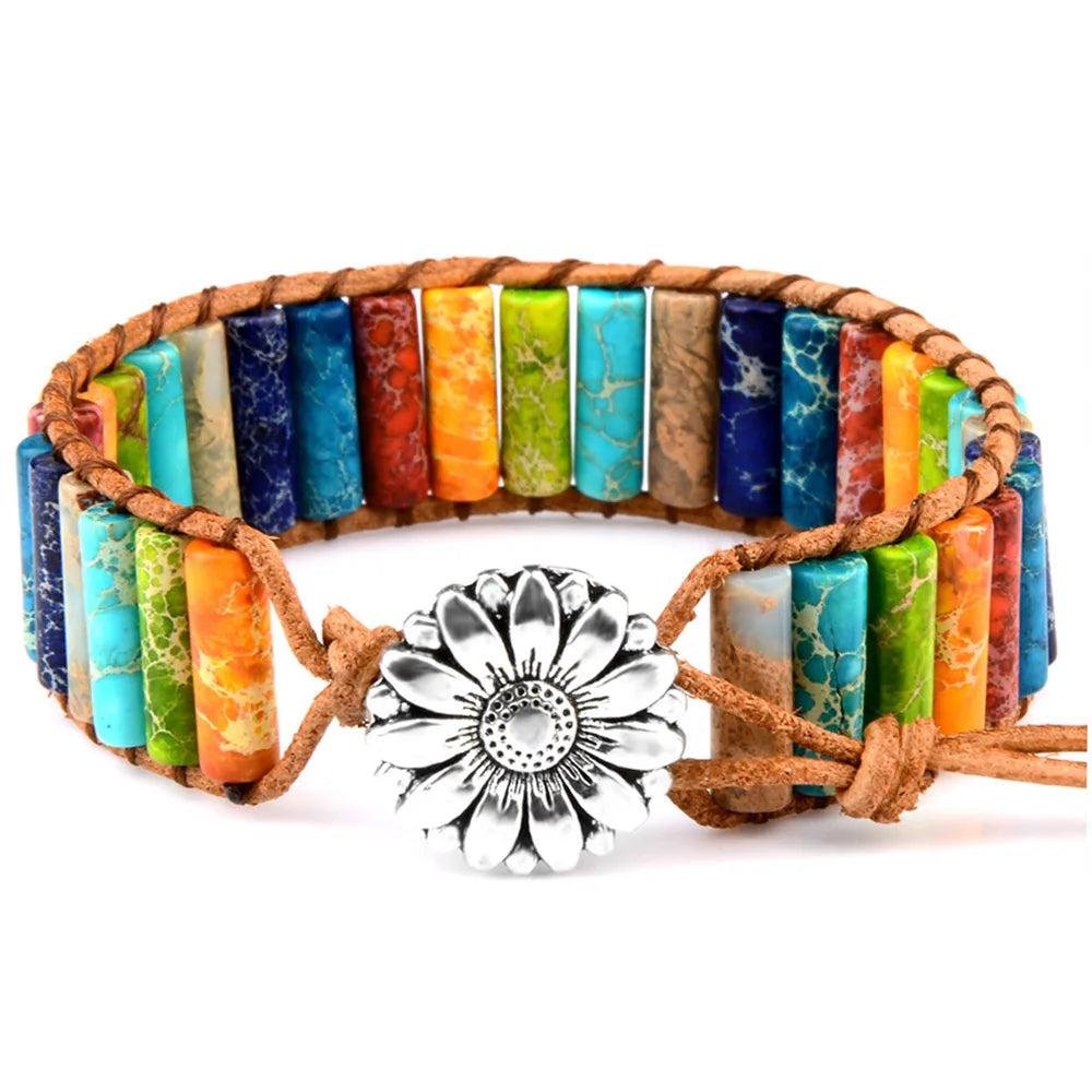 Natural Stone Leather Wrap