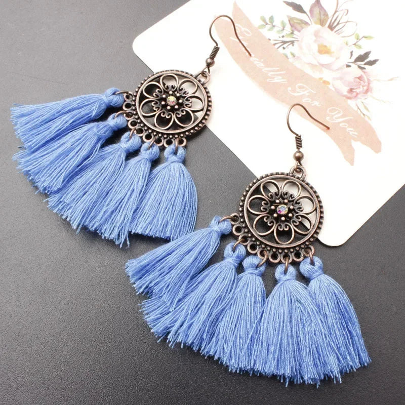 Bohemian Tassel Fringe Earrings