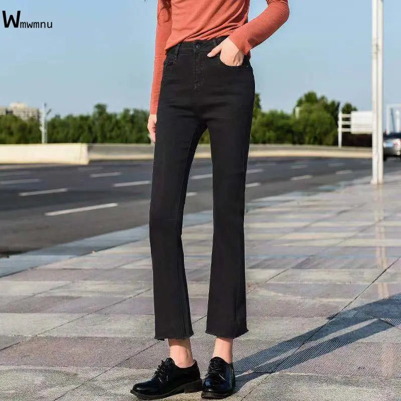 High-Waist Stretch Flare Jeans