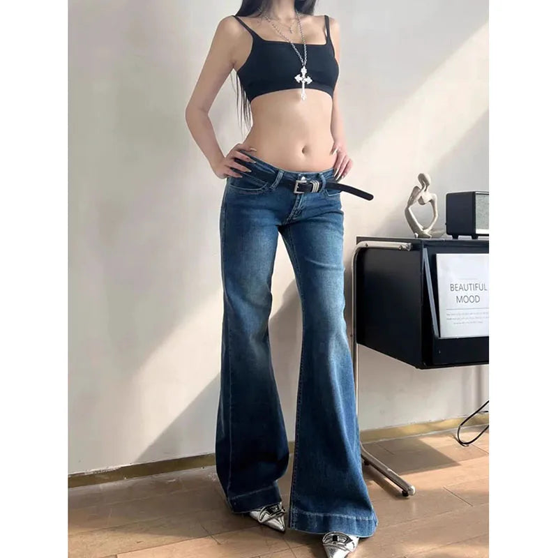 Low-Rise Y2K Flare Jeans