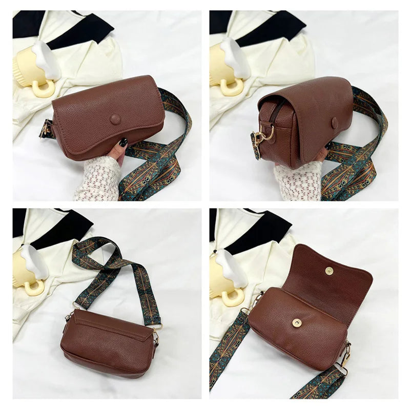 Wide Strap Crossbody Bag