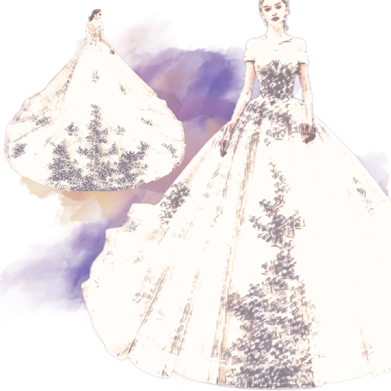 The Amandi Bridal Color : Champagne floor|Champagne with train|Off white with train 