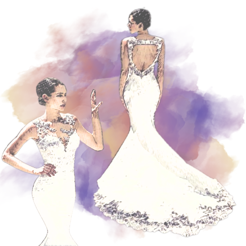 The Indira Ariel Bridal Color : White|Ivory 