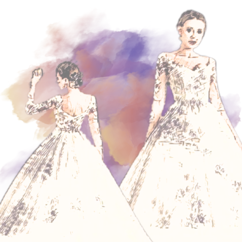The Lūcida Stella Bridal Color : Ivory on the inner-side 