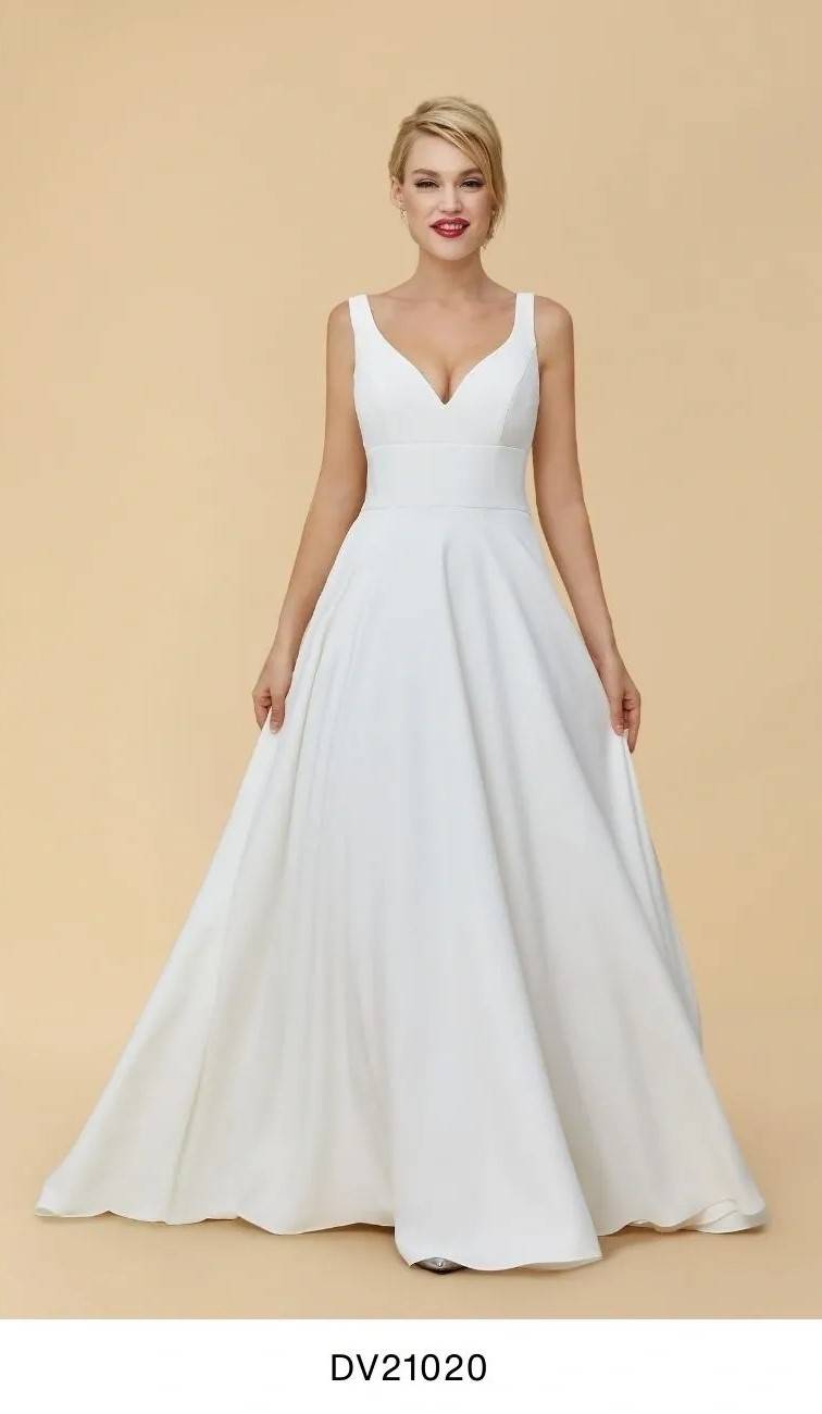 DV21020 Crepe Gown by Drew Valentine Bridal Drew Valentine Colour : Ivory 