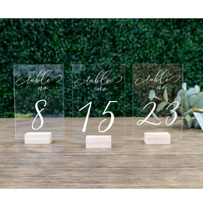Romantic Table Card with Holders for Wedding Party Type : Number set 1|Number set 2|Number set 3|Number set 4 