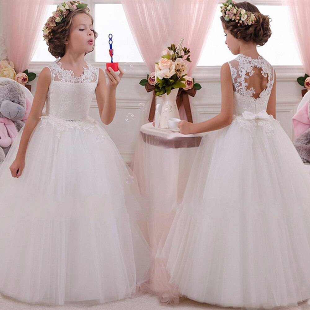Wedding Flower Girl's Dress Flowergirl Color : White|Pink 